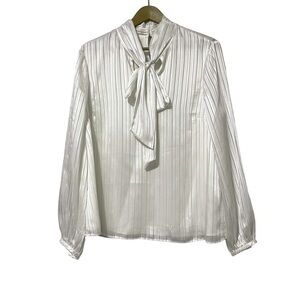 Ted Baker London White Pleated Blouse